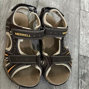 Merrell Kids Sandals in Brown and Yellow